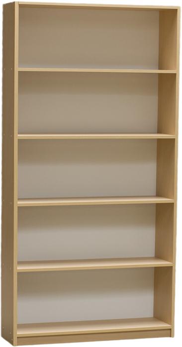 4 Shelf Beech Wooden Book Case (D 23cm x W 74cm x H 181cm)